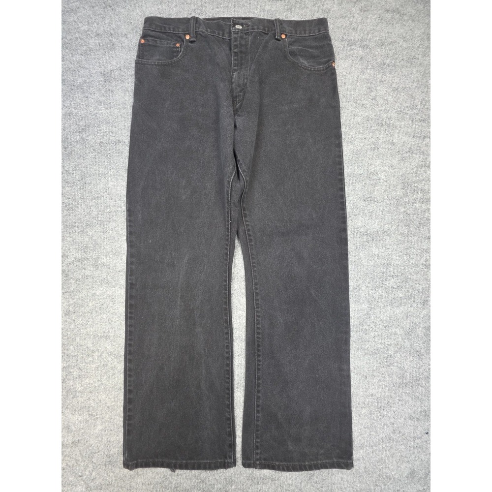 Vintage Levi's 517 Bootcut Jeans Men's 36X30 (FITS 34x30) Faded Black Y2K
